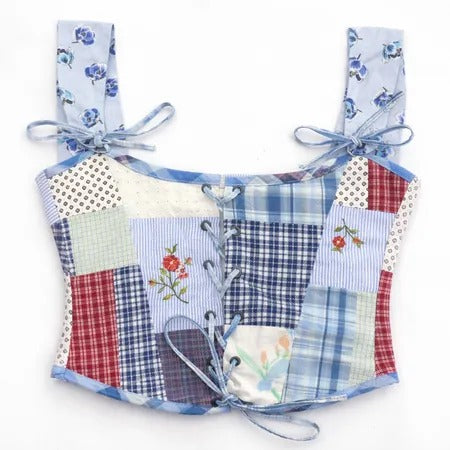 CR1831 Upcycled Patchwork Top