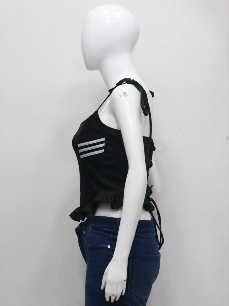 CR1829 UPCYCLED RUFFLE CORSET CAMI TOP