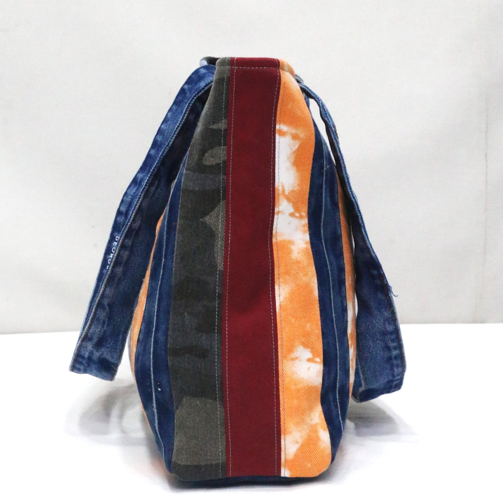 CR1876 UPCYCLED PATCHWORK DENIM TOTE BAG