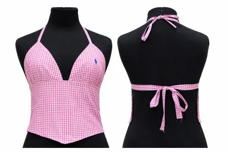 CR1834  Upcycled halter top