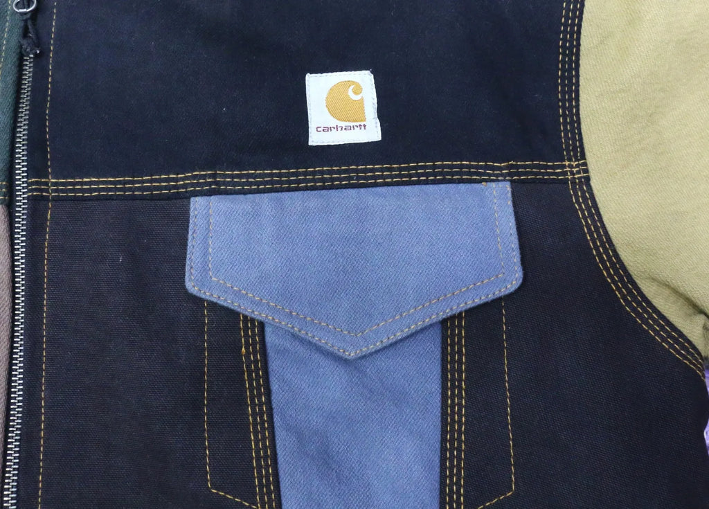 CR1438 Upcycled Earth Stripe Panel Jacket