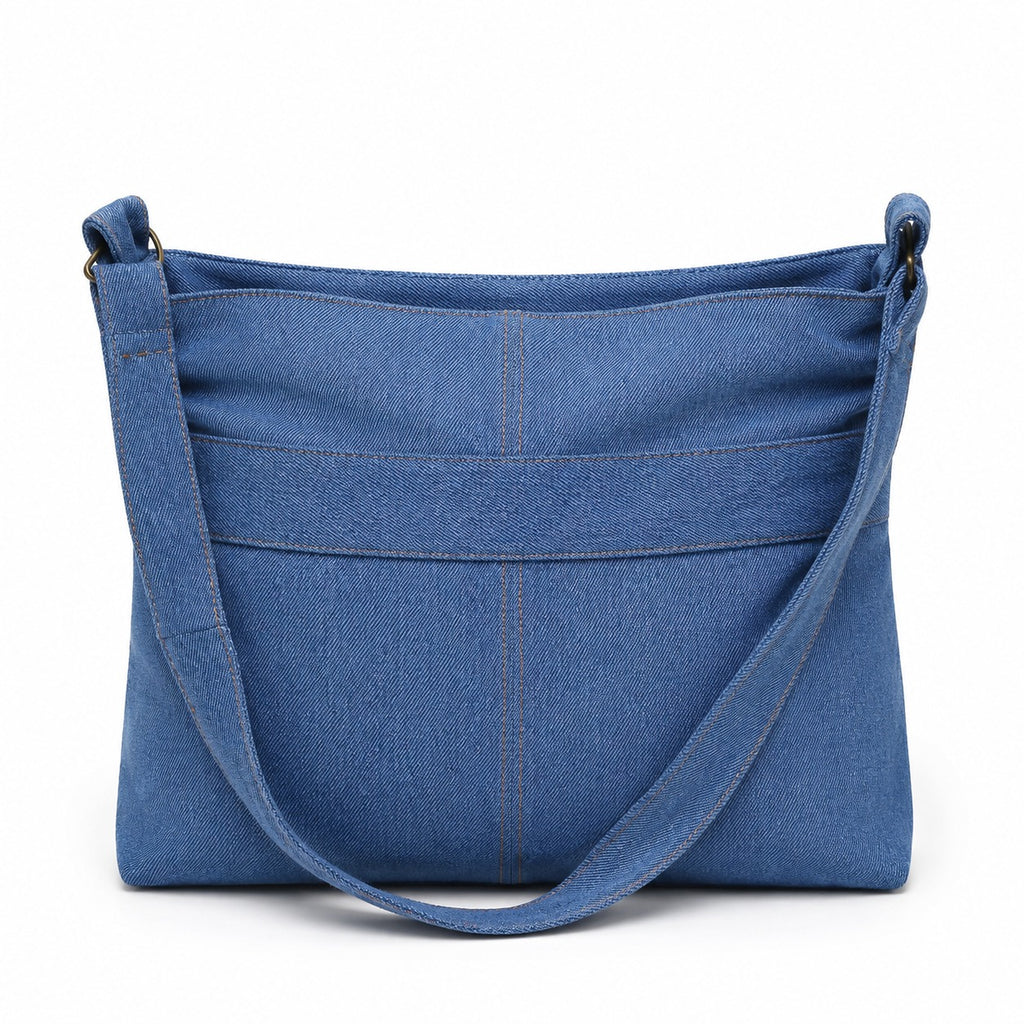 CR1934 UPCYCLED DENIM CROSSBODY SHOULDER BAG