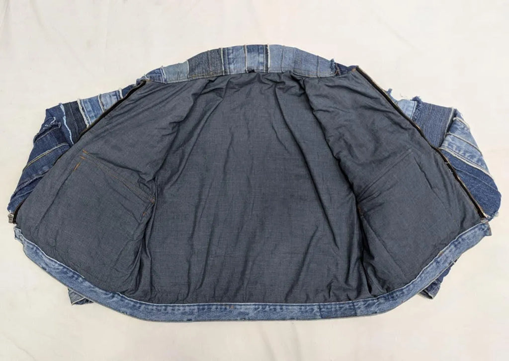 CR1525 Upcycled Denim Panel Jacket