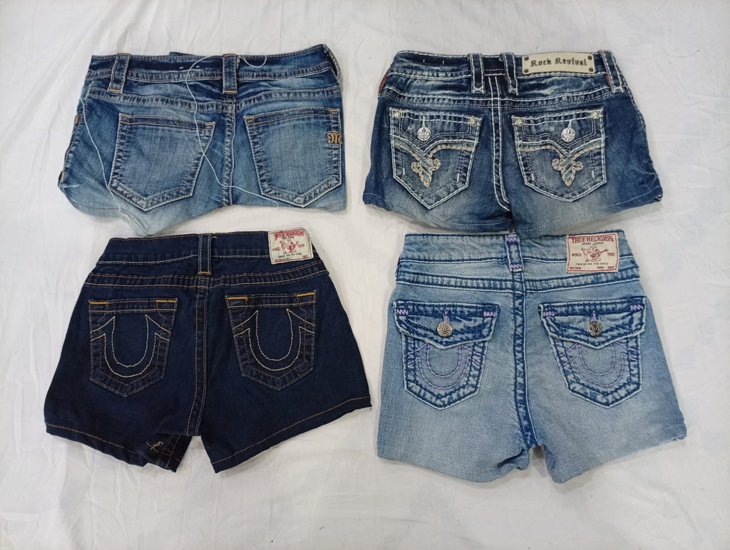 CR9622 Upcycled Y2K Mini Denim Skirts