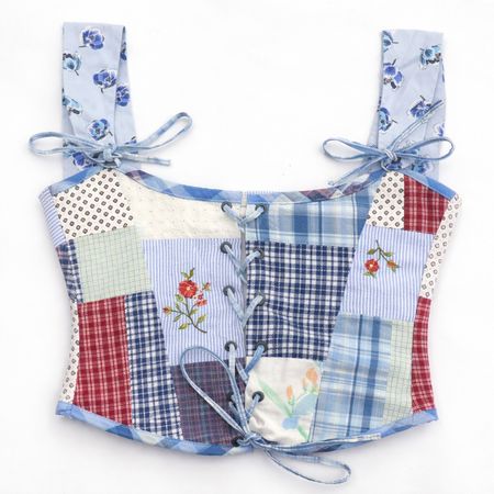 CR2132 Upcycled Patchwork Top