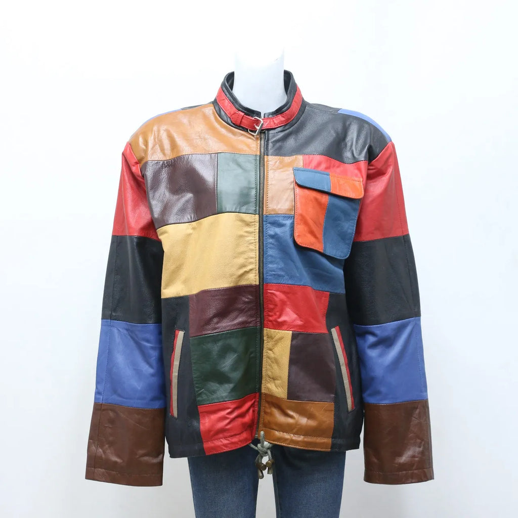 CR0009 Upcycled Leather Patch Jackets.