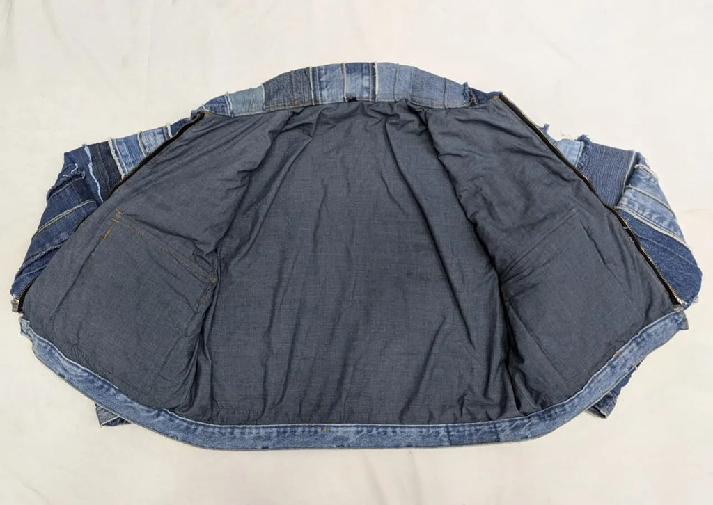 CR1533 Upcycled Denim Panel Jacket