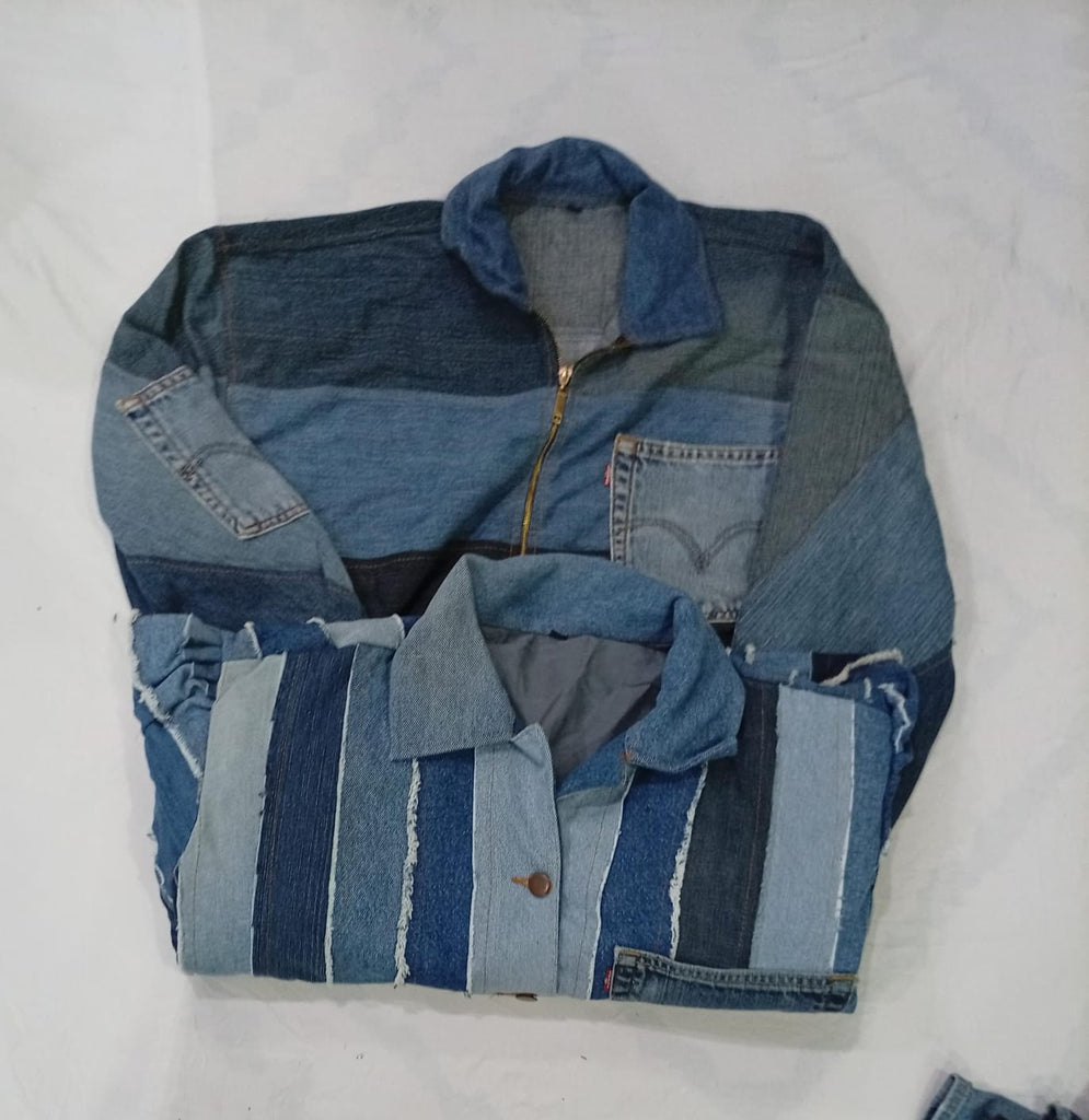CR9394 Upcycled Levi's Crop Jackets