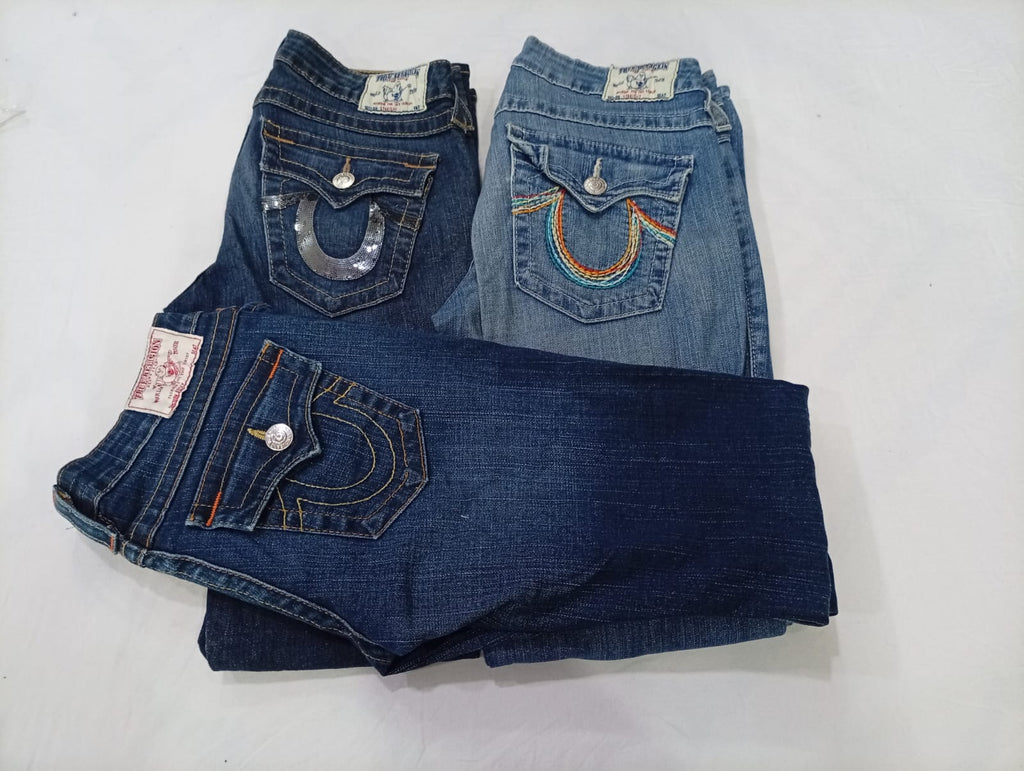 CR9940 Vintage True Religion Flare & Straight Jeans