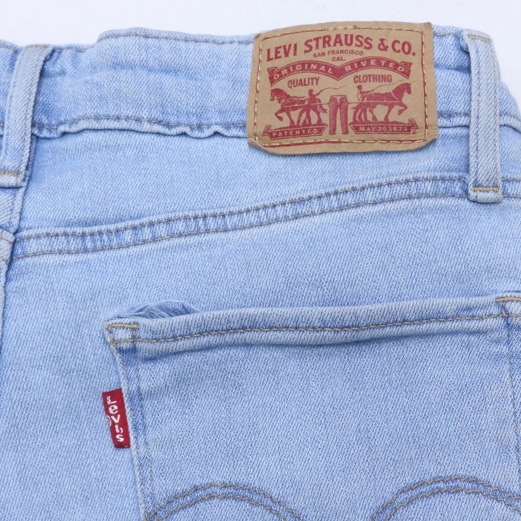 CR9455 Upcycled Ponchu Patch Denim Shorts
