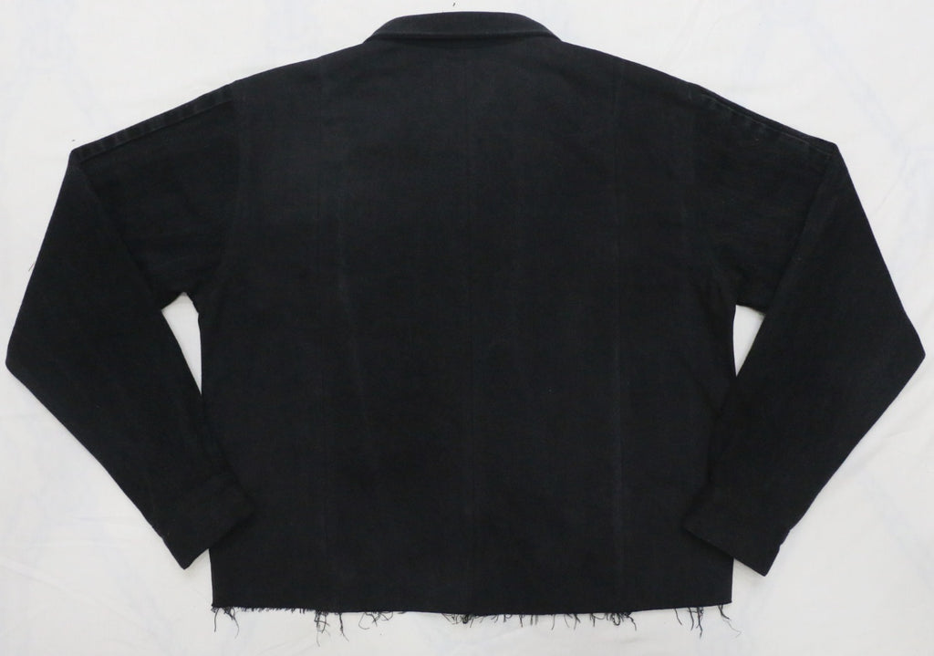 CR1880 UPCYCLED RAW EDGE DENIM JACKET
