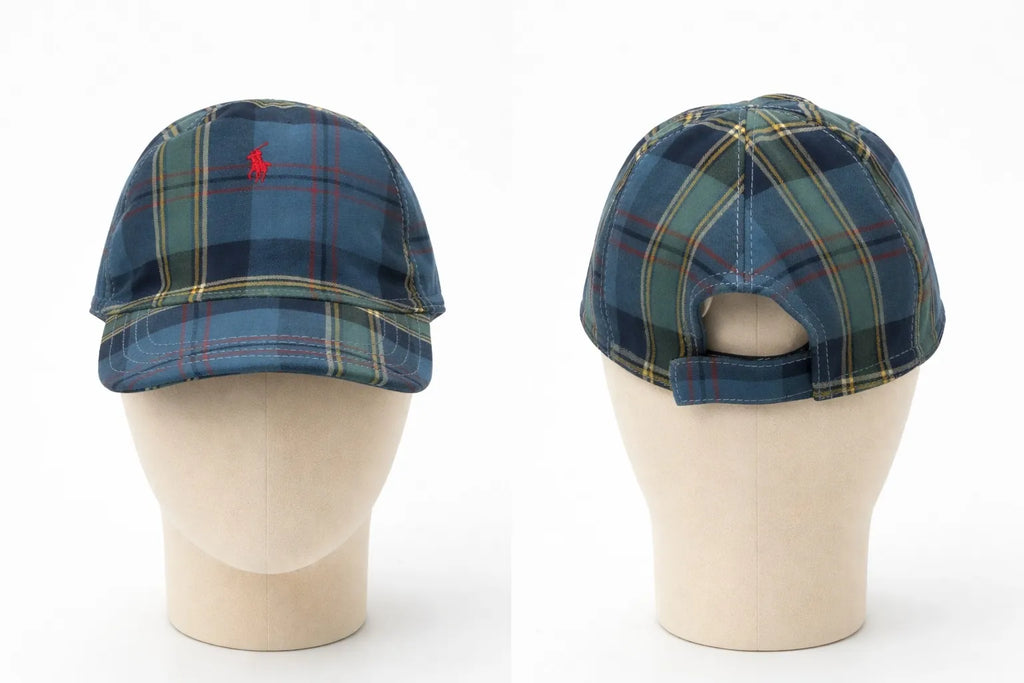 CR1490 Upcycled Plaid POLO Cap - Classic Check Pattern