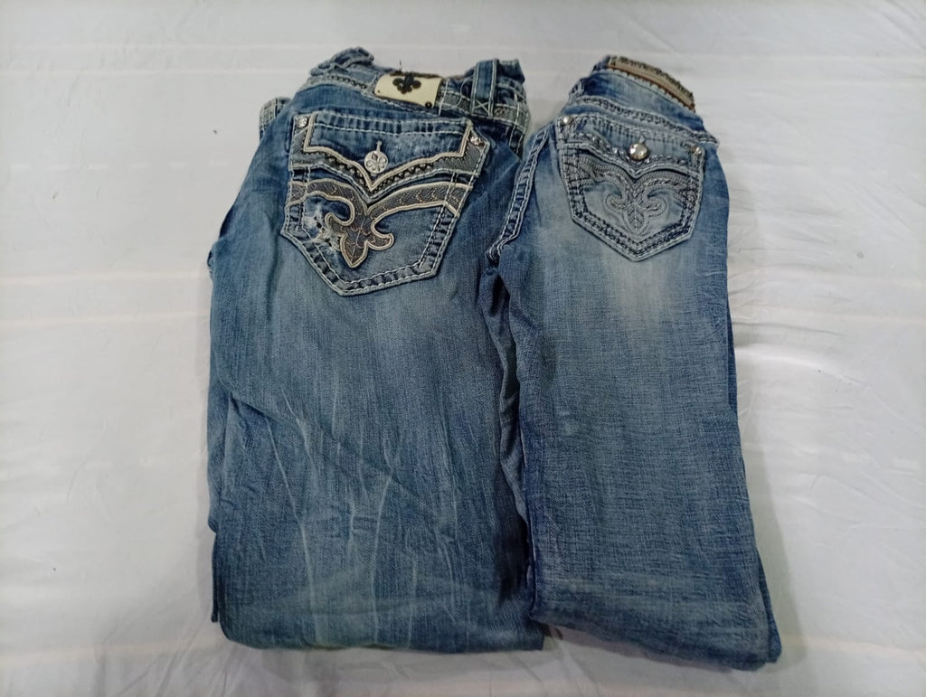 CR11066 Vintage Rock Revival Men’s and Women’s Jeans