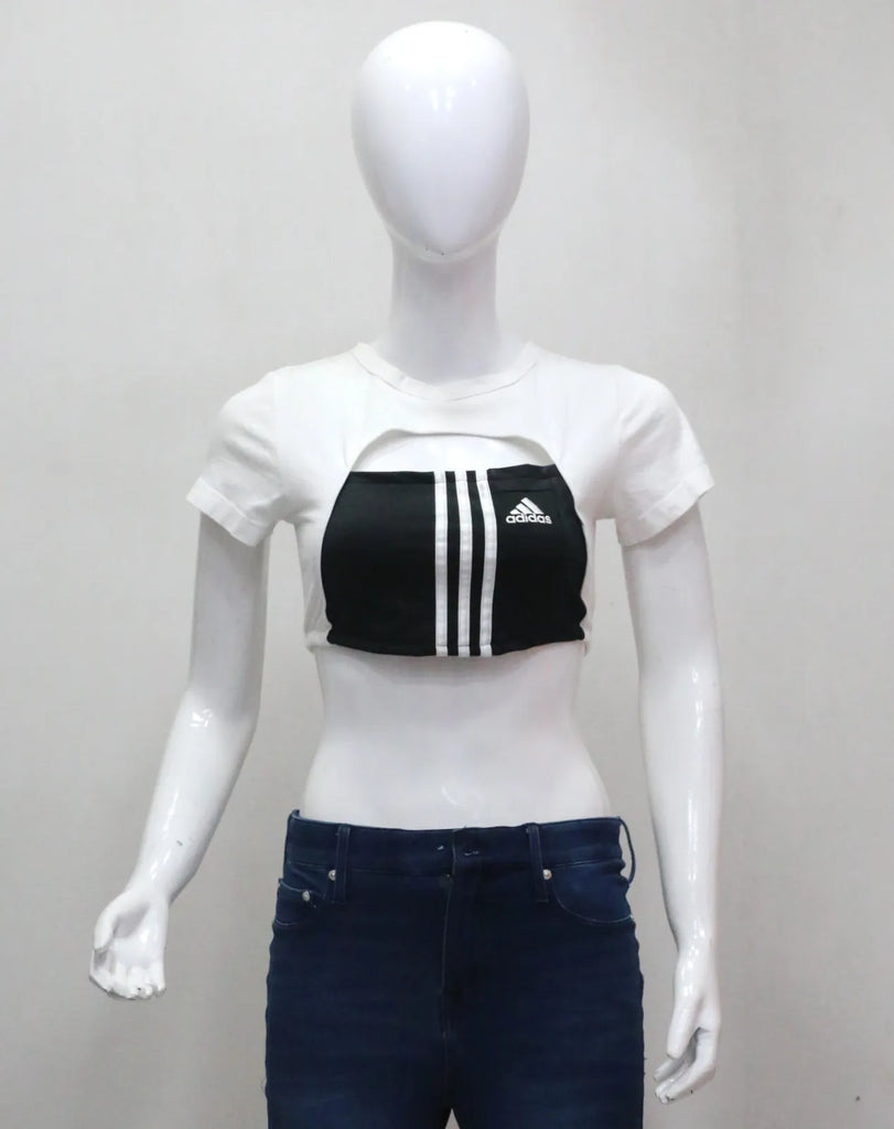 CR1530 Upcycled Cut-Out Crop Top