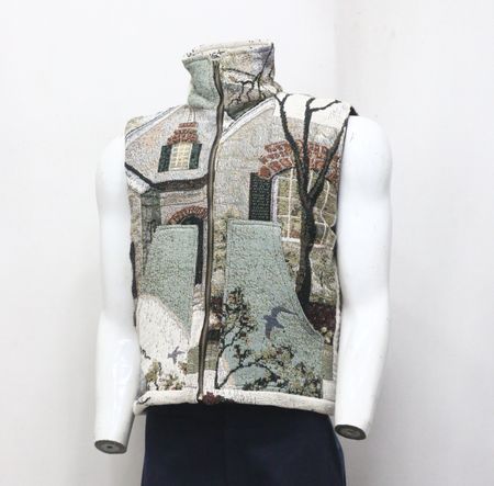 CR2082 Upcycled Tapestry Zip-Up Vest