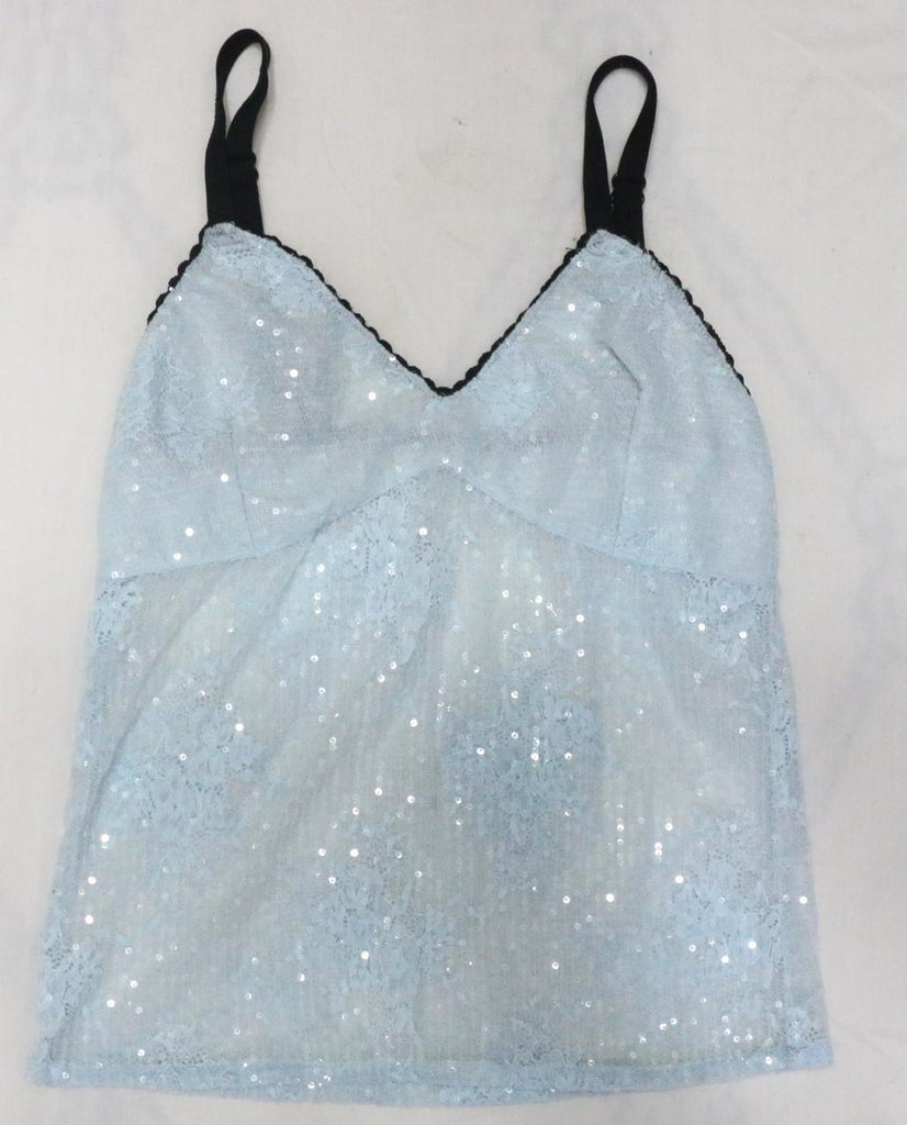 CR1885 UPCYCLED SEQUIN LACE CAMI TOP