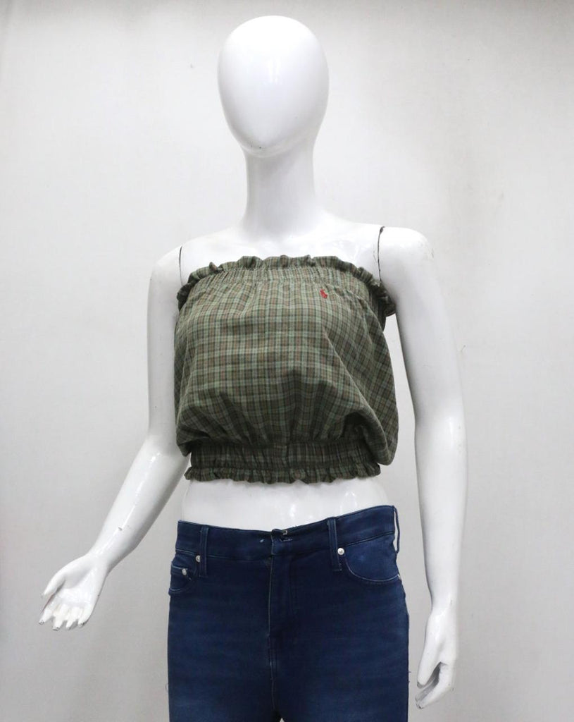 CR1862 UPCYCLED SMOCKED TUBE TOP