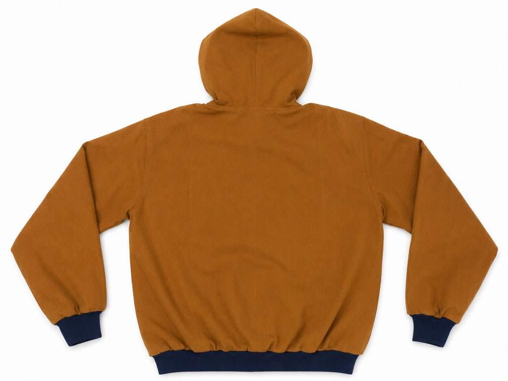 CR1921 UPCYCLED OVERALL-PANEL HOODED JACKET