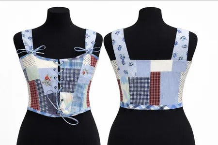 CR1831 Upcycled Patchwork Top