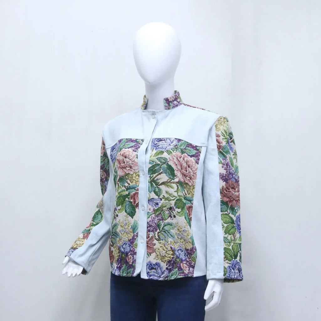 CR969 Upcycled Floral Tapestry Jacket