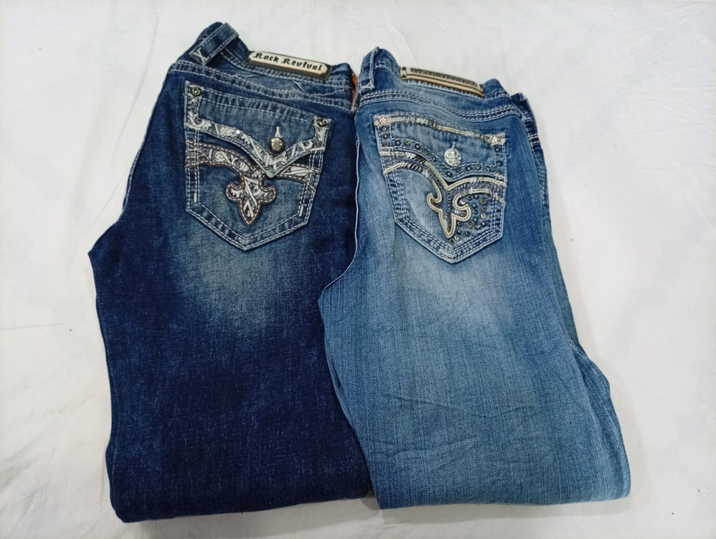 CR10371 Vintage Rock Revival Flare & Straight Jeans Bundle