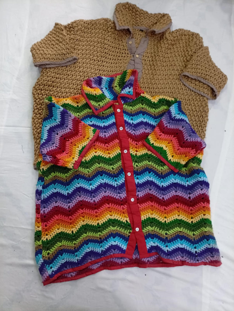 CR9490 Upcycled Poncho Shirts