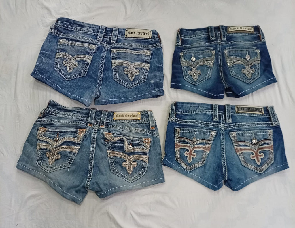 CR9224 Upcycled Rock Revival Shorts