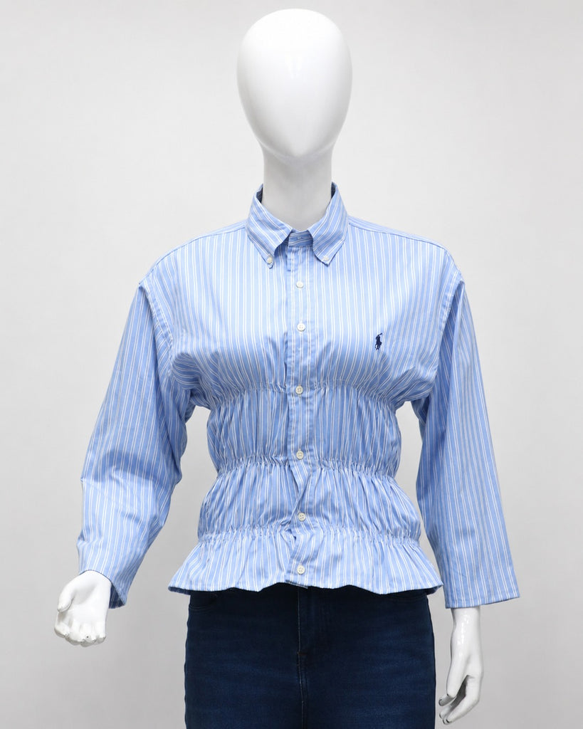 CR1906 UPCYCLED SMOCKED SHIRT