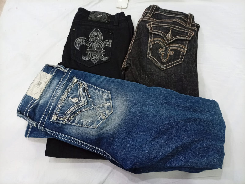CR10067 Vintage Miss Me & Rock Revival Flare & Straight Jeans
