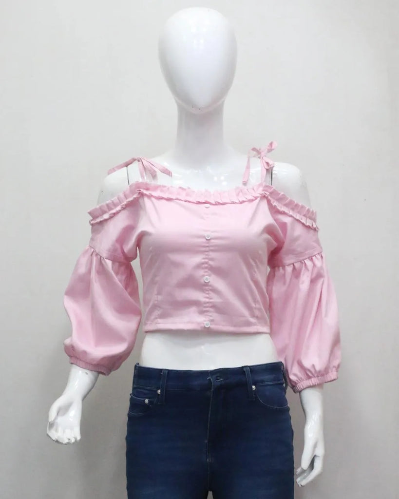 CR1576 “Blush Bloom” Upcycled Crop Top