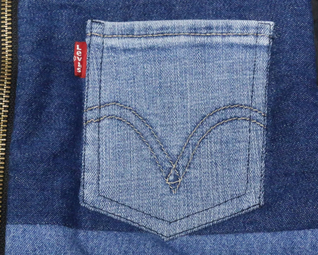 CR1484 Upcycled Denim Panel Vest