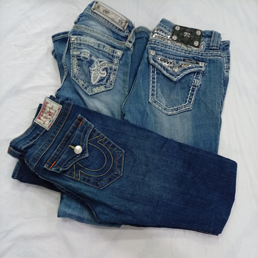 CR9475 Vintage Mix Branded Flare & Straight Jeans