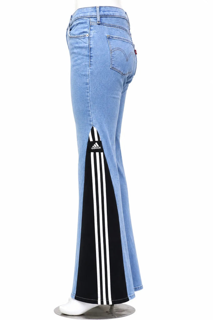 CR1564 Upcycled Sport Panel Flare Jeans
