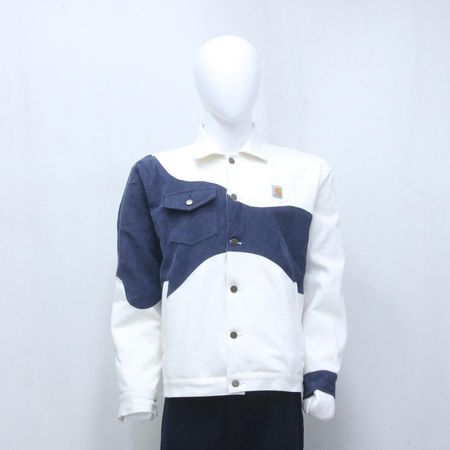 CR2109 Upcycled Wave-Panel Corduroy Jacket