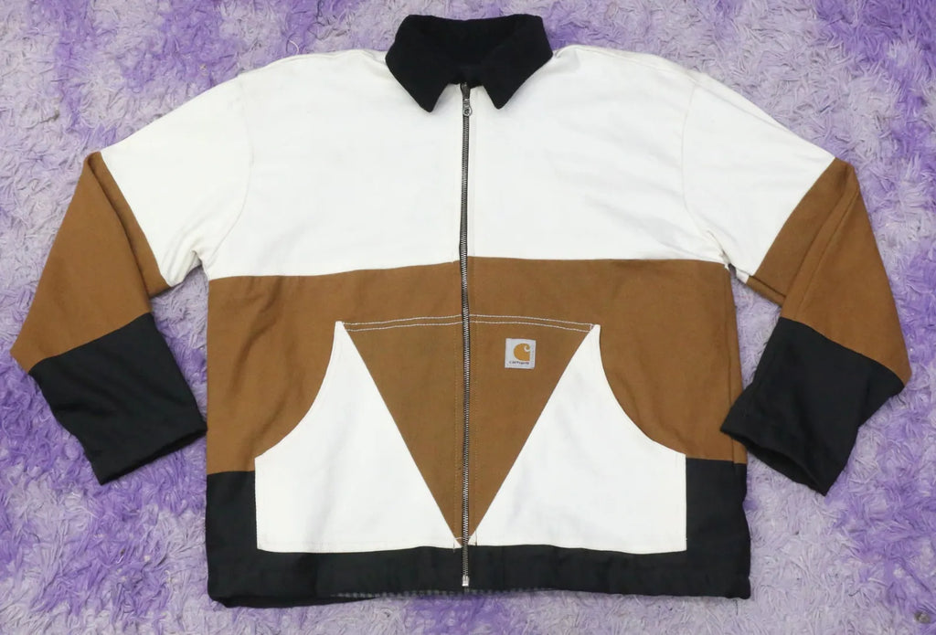 CR1487 Upcycled color-block jacket