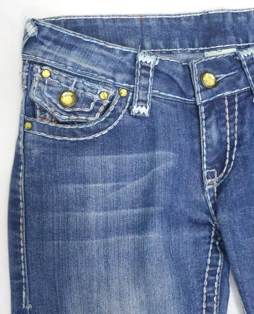 CR1671 UPCYCLED PANEL FLARE JEANS