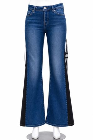 CR2152 Upcycled Sport Panel Flare Jeans