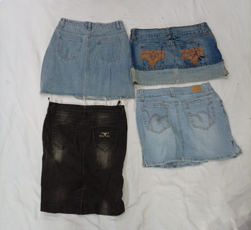 CR9276 Y2K Midi Denim Skirts