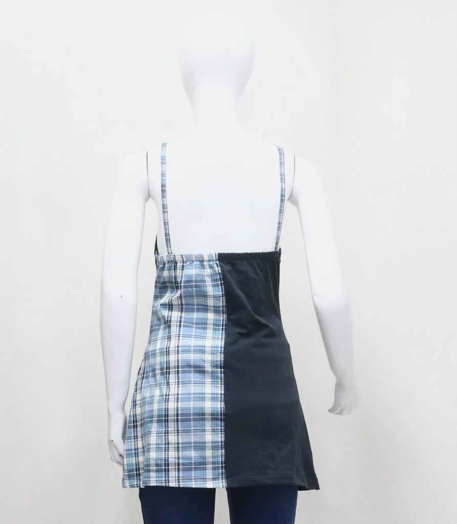 CR1536 Upcycled Graphic Patchwork Top