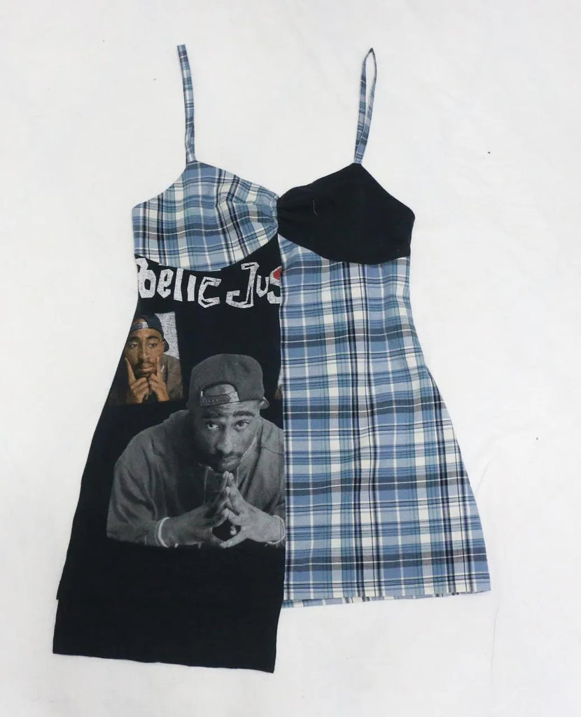 CR1536 Upcycled Graphic Patchwork Top