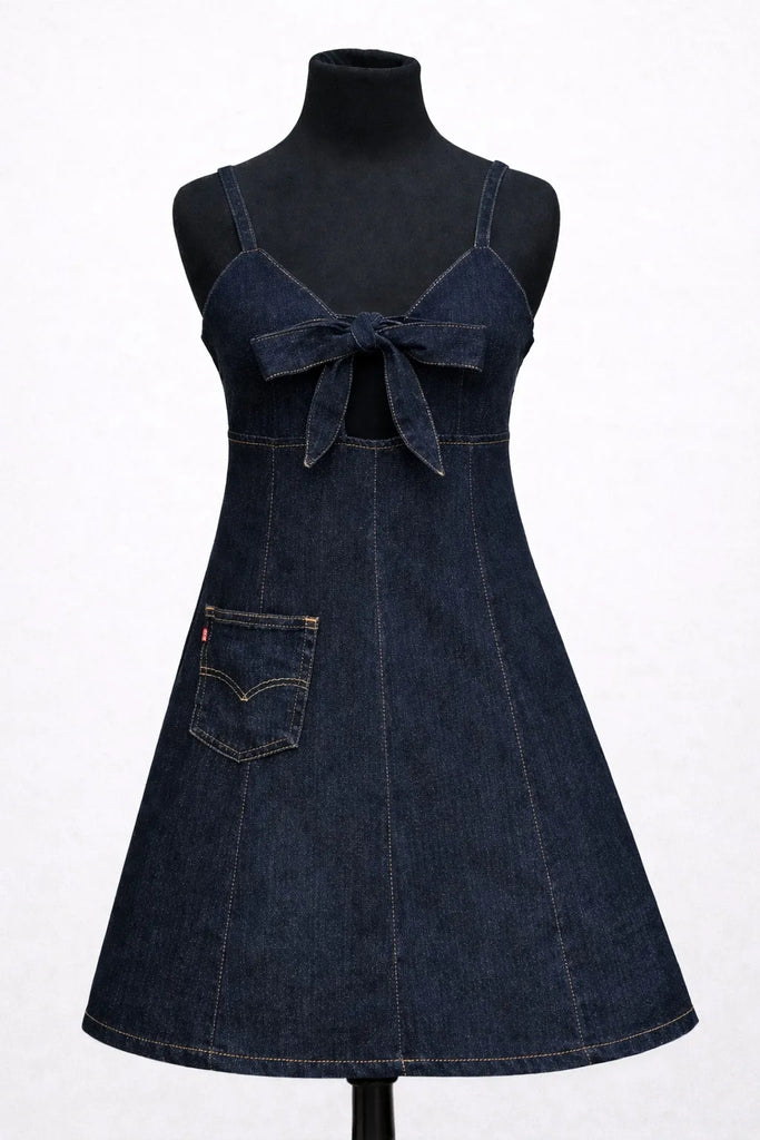 CR1337 Upcycled Denim Dress