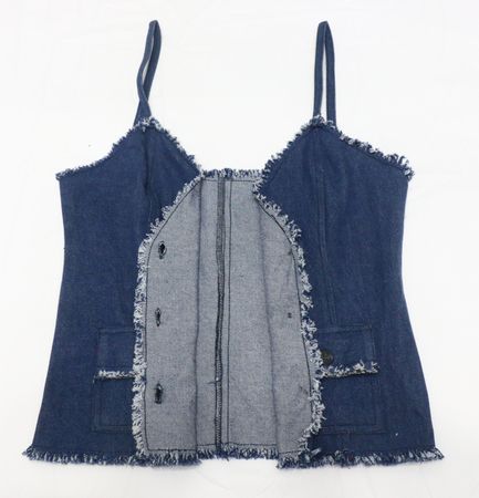 CR1942 Upcycled Denim Buttoned Camisole