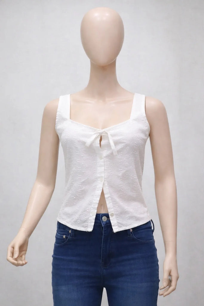 CR1512 Upcycled Button Front Tank Top