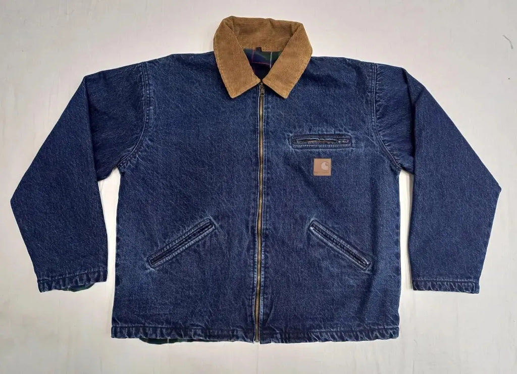 CR1206 Upcycled Carhartt Denim Jacket – Contrast Collar Series