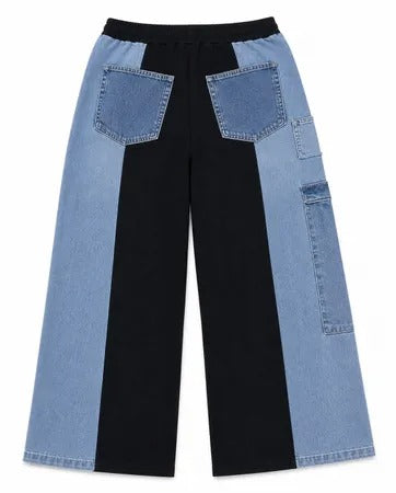 CR1855 Upcycled Graphic Panel Jeans