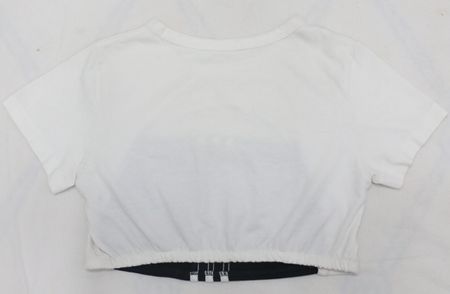CR2098 Upcycled Cut-Out Crop Top