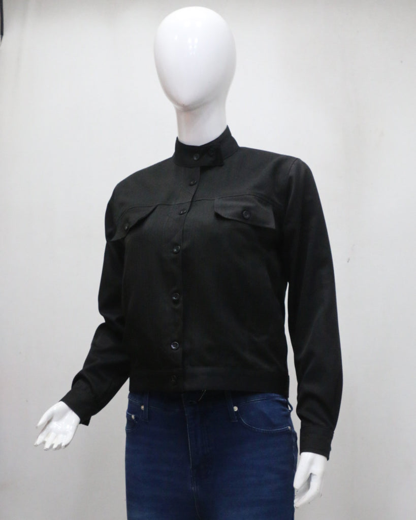 CR1866 UPCYCLED CROPPED UTILITY JACKET