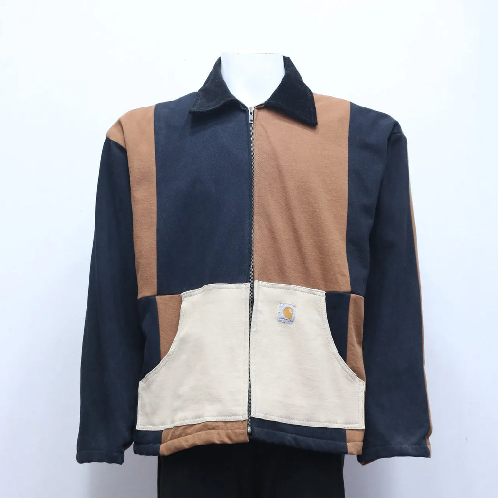 CR636 Upcycled Carhartt Colorblock Pattern Jacket