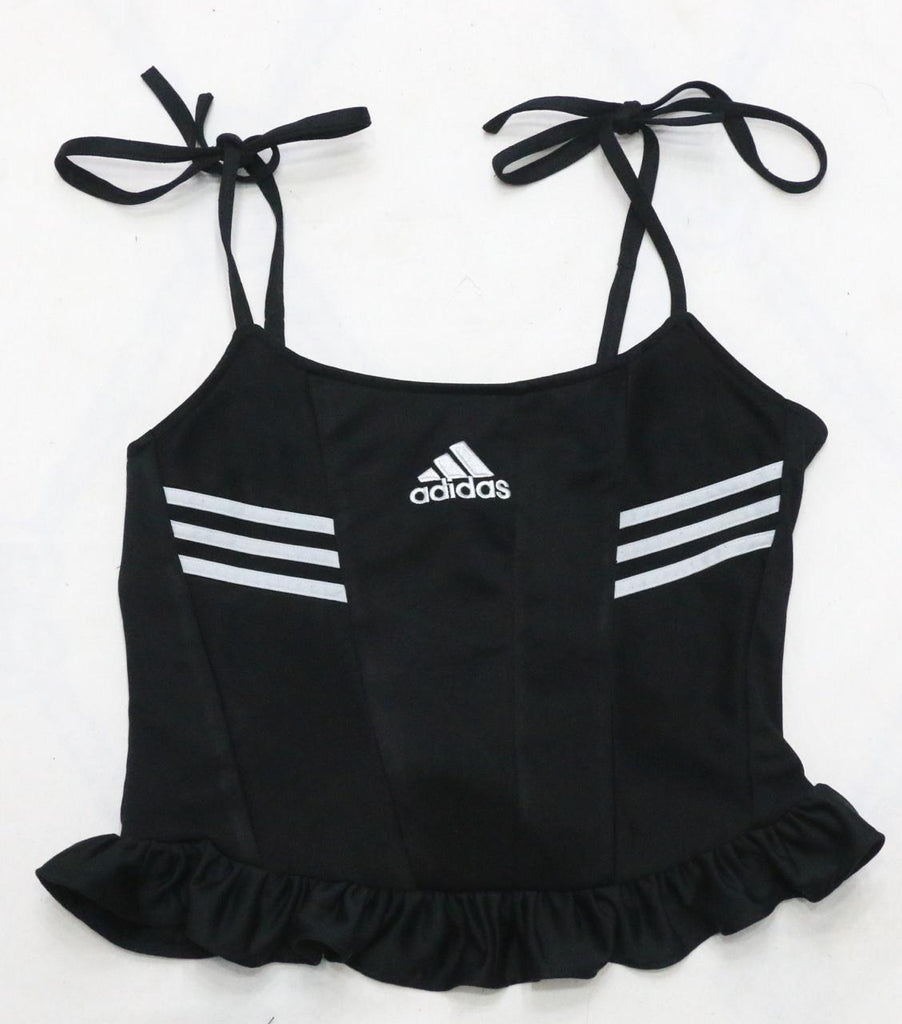 CR1829 UPCYCLED RUFFLE CORSET CAMI TOP