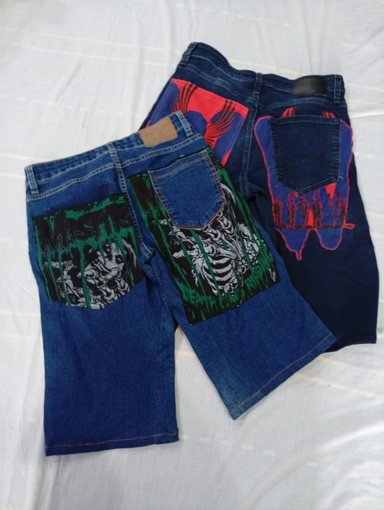 CR10713 Upcycled Printed Shorts